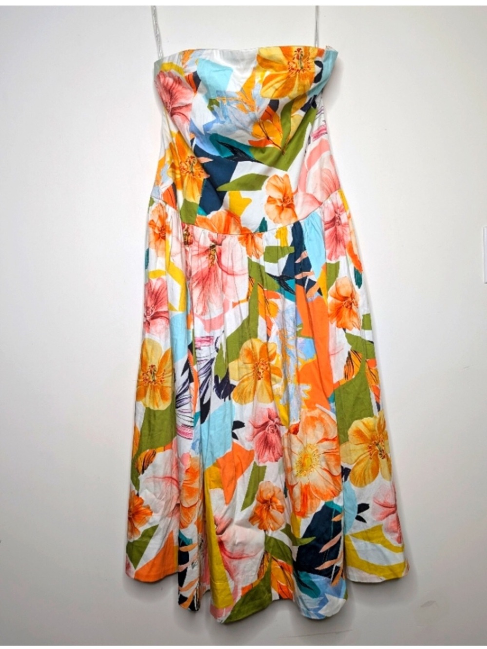 NWT By Anthropologie Drop-Waist Midi Dress Sz L - Picture 4 of 8